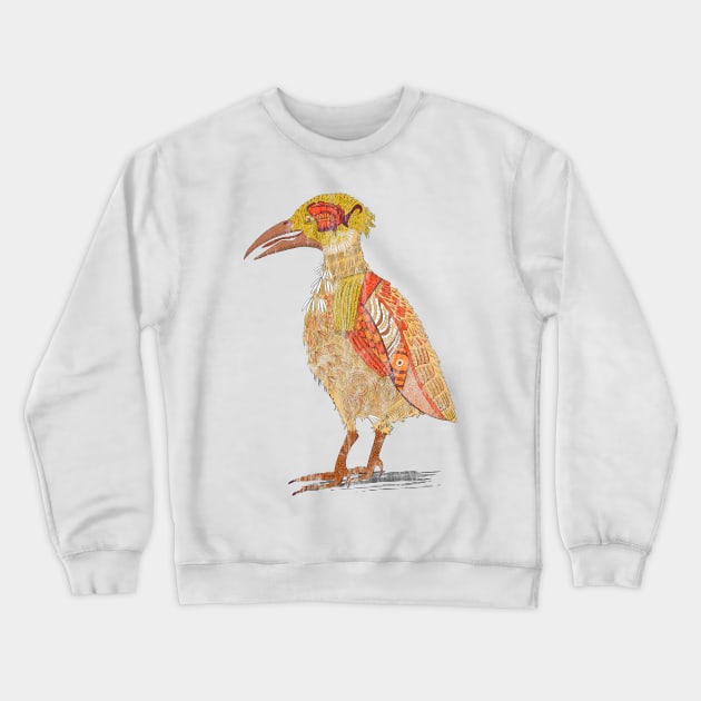 Bird Brains Distressed Steampunk Chicken Crewneck Sweatshirt by Little Birds